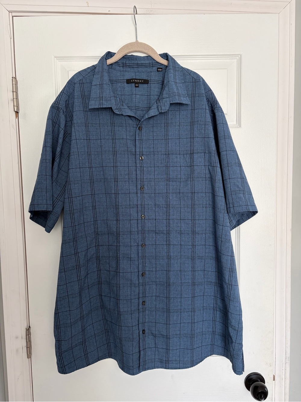 Synergy mens big & tall button down shirt size 2XLT